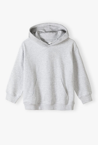 Bluza dresowa nierozpinana z kapturem - szara - 5.10.15.