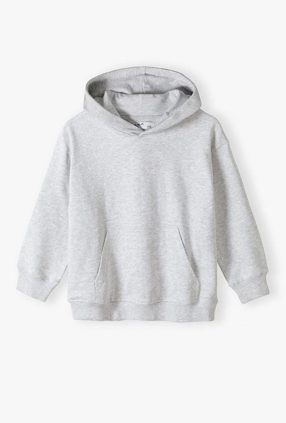 Bluza dresowa nierozpinana z kapturem - szara - 5.10.15.