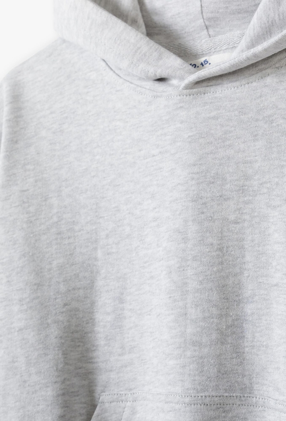 Bluza dresowa nierozpinana z kapturem - szara - 5.10.15.