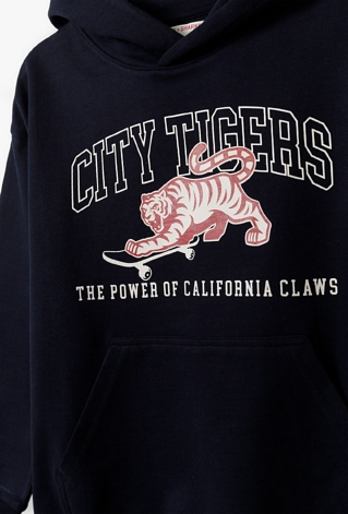 Granatowa bluza dresowa z kapturem - Lincoln&Sharks