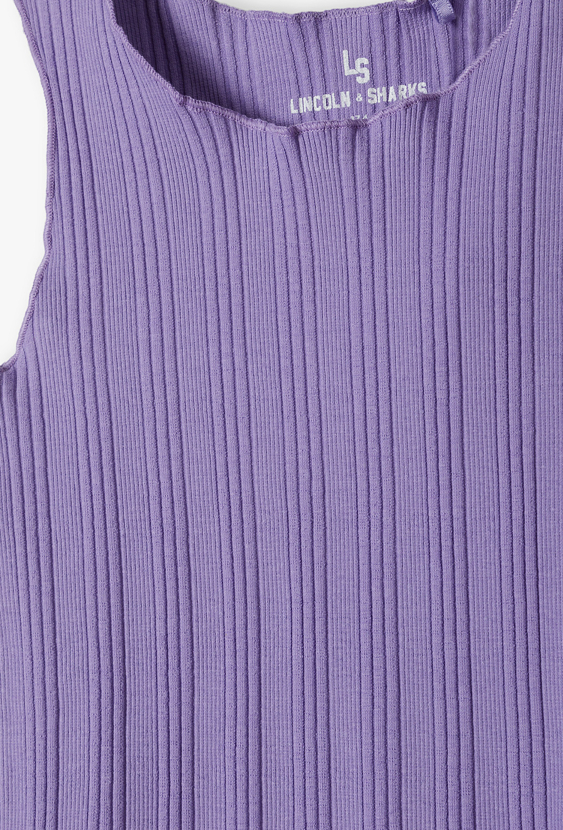 Koszulka na ramiączkach prążkowana