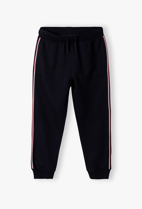 Granatowe spodnie dresowe dla chłopca - regular - Lincoln&Sharks