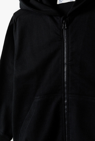 Czarna bluza dresowa z kapturem - basic - 5.10.15.