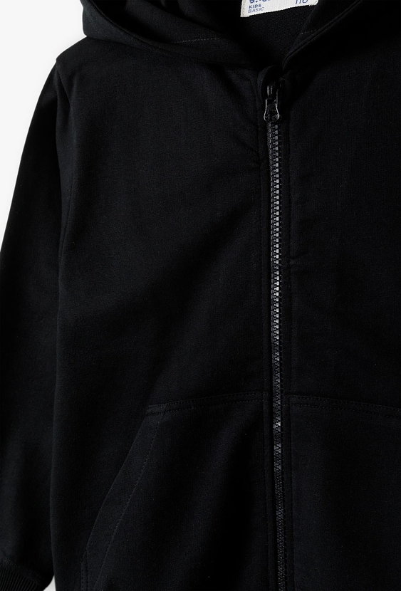 Czarna bluza dresowa z kapturem - basic - 5.10.15.