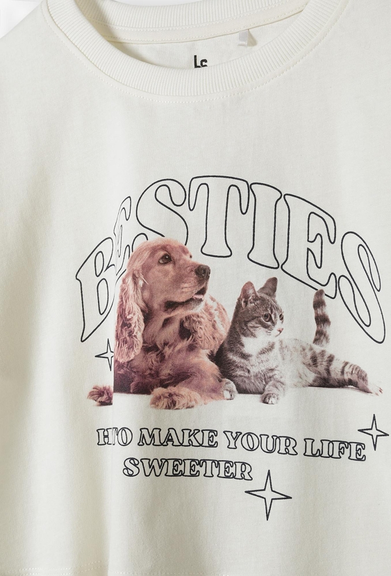Crop top dziewczęcy „Besties”