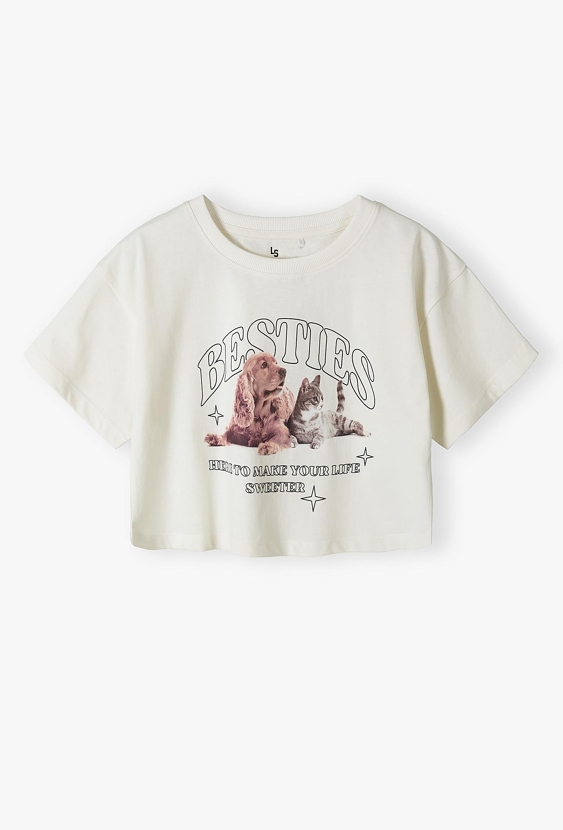 Crop top dziewczęcy „Besties”