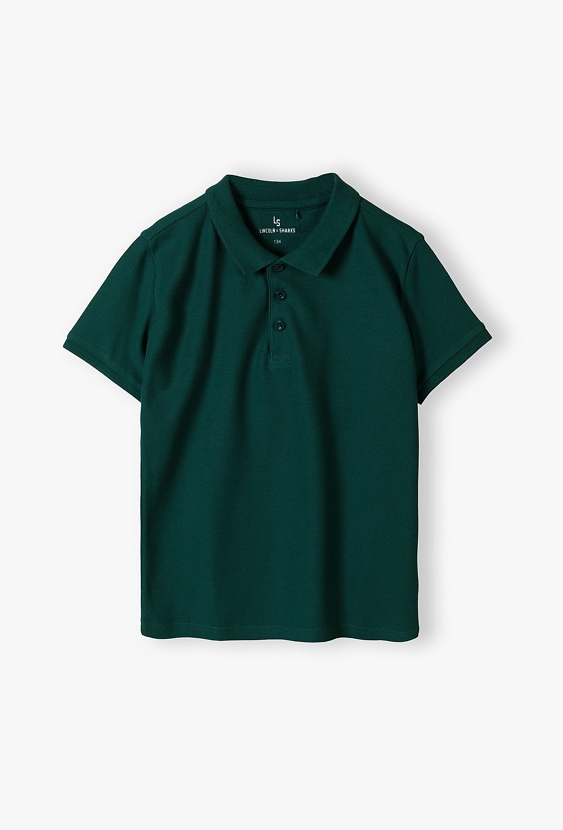T-shirt chłopięcy z kołnierzykiem polo - Lincoln&Sharks