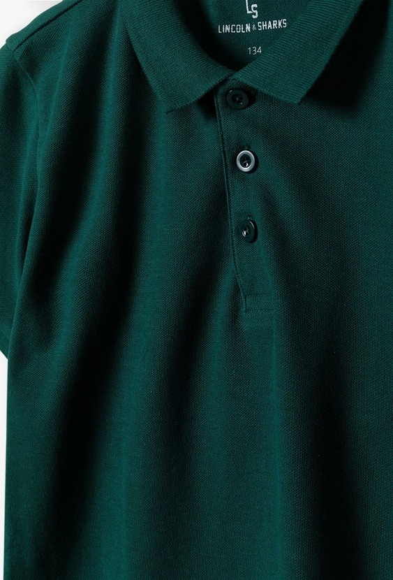 T-shirt chłopięcy z kołnierzykiem polo - Lincoln&Sharks