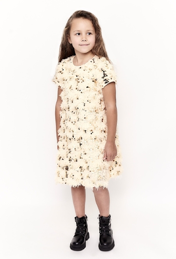 Sukienka z krótkim rękawem z cekinami