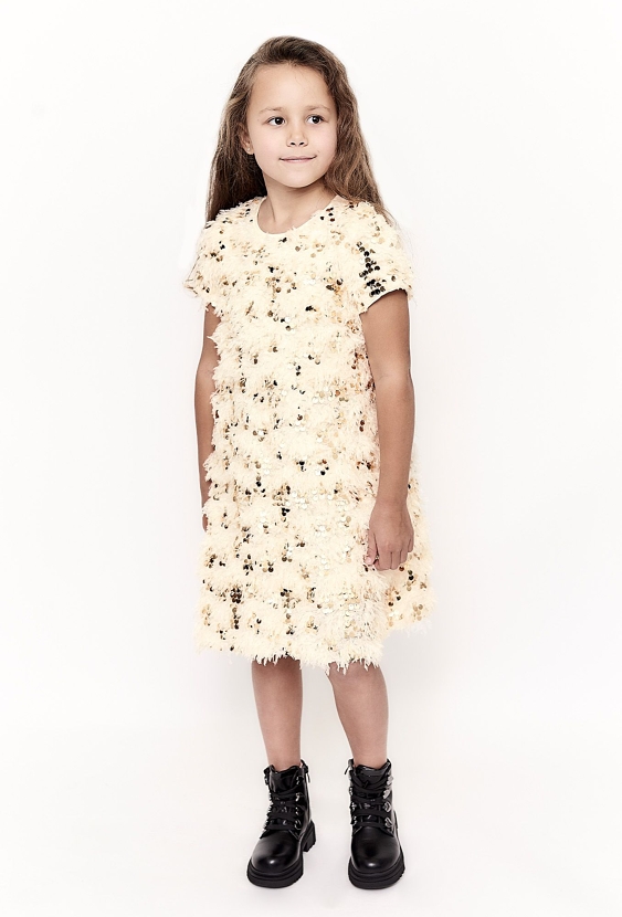 Sukienka z krótkim rękawem z cekinami