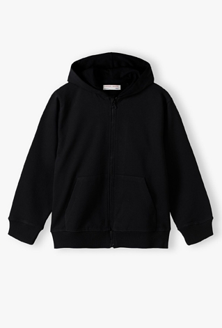 Bluza dresowa - czarna z kapturem - basic - Lincoln&Sharks