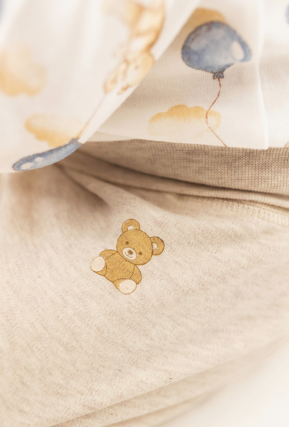 Bawełniane półśpiochy niemowlęce 2-pak