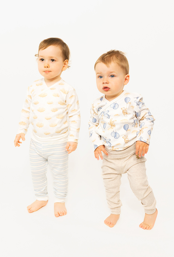 Bawełniane półśpiochy niemowlęce 2-pak