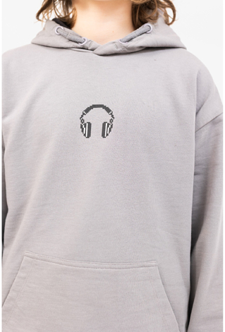 Bluza chłopięca z kapturem print pixel