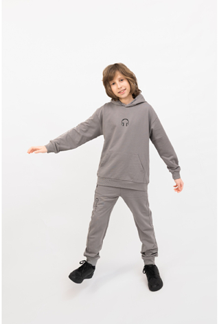 Bluza chłopięca z kapturem print pixel