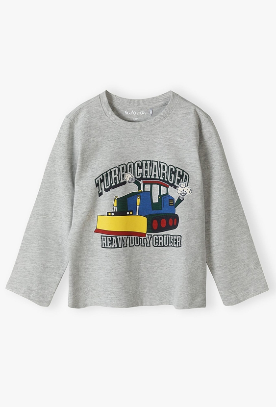 Bluzka dla chłopca - szara z koparką - 5.10.15.