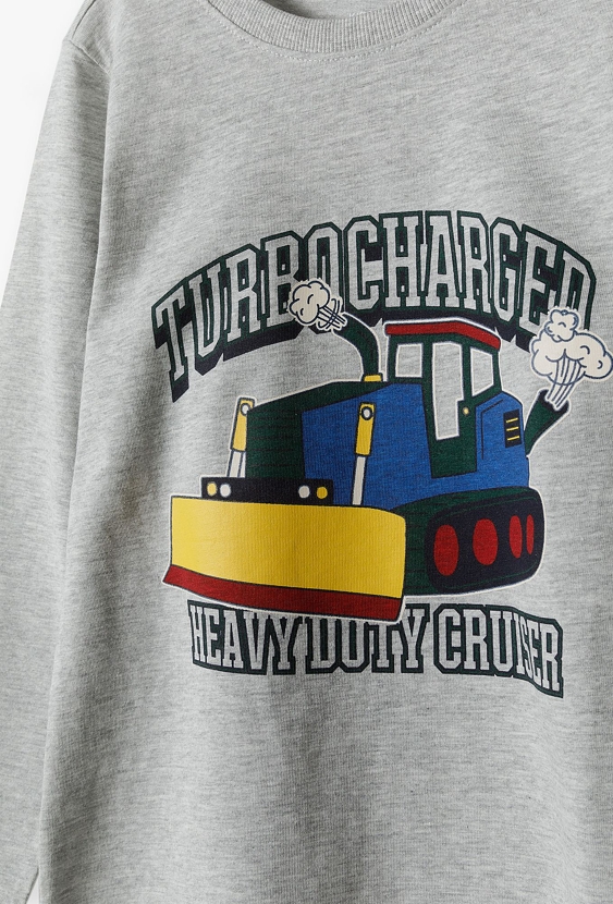 Bluzka dla chłopca - szara z koparką - 5.10.15.