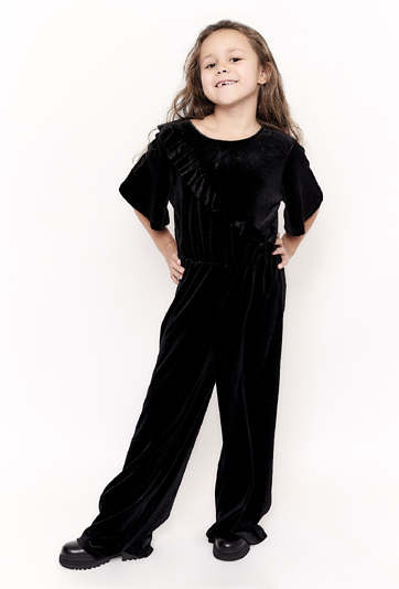 Czarny elegancki kombinezon dla dziewczynki