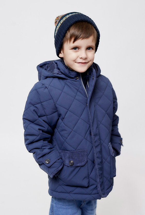 Granatowa pikowana kurtka przejściowa dla chłopca - 5.10.15.