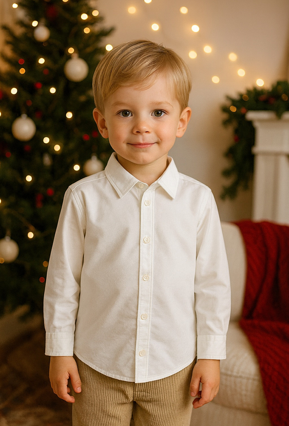 Elegancka koszula chłopięca z długim rękawem