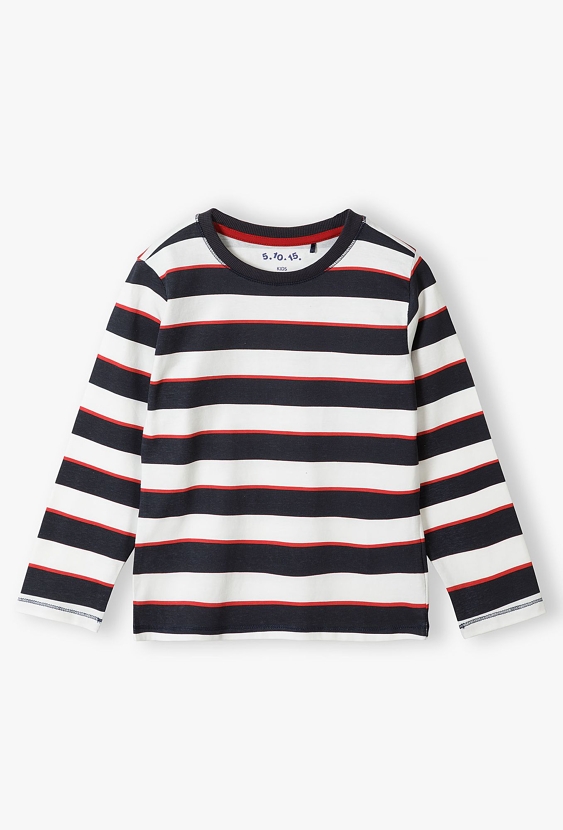 Bawełniana bluzka chłopięca w paski - 5.10.15.