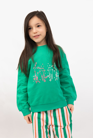 Bluza dziewczęca na stójce – rozszerzane rękawy