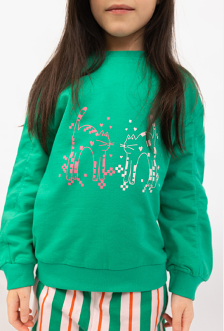 Bluza dziewczęca na stójce – rozszerzane rękawy