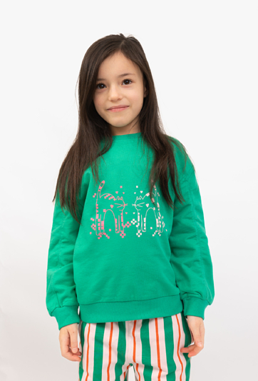 Bluza dziewczęca na stójce – rozszerzane rękawy