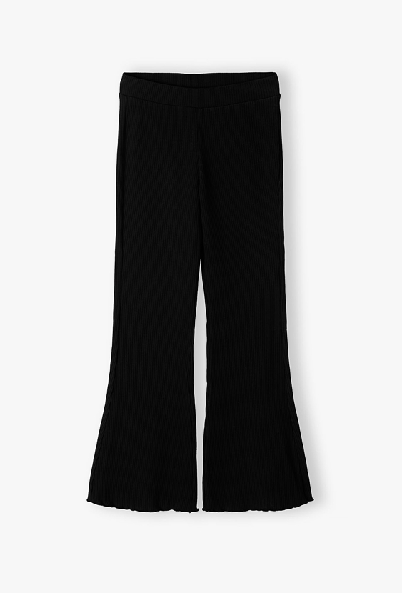 Czarne spodnie w prążki - flare - Lincoln&Sharks