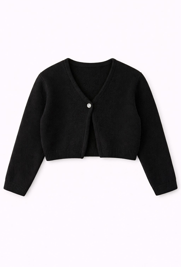 Czarny sweter z dekoltem w serek