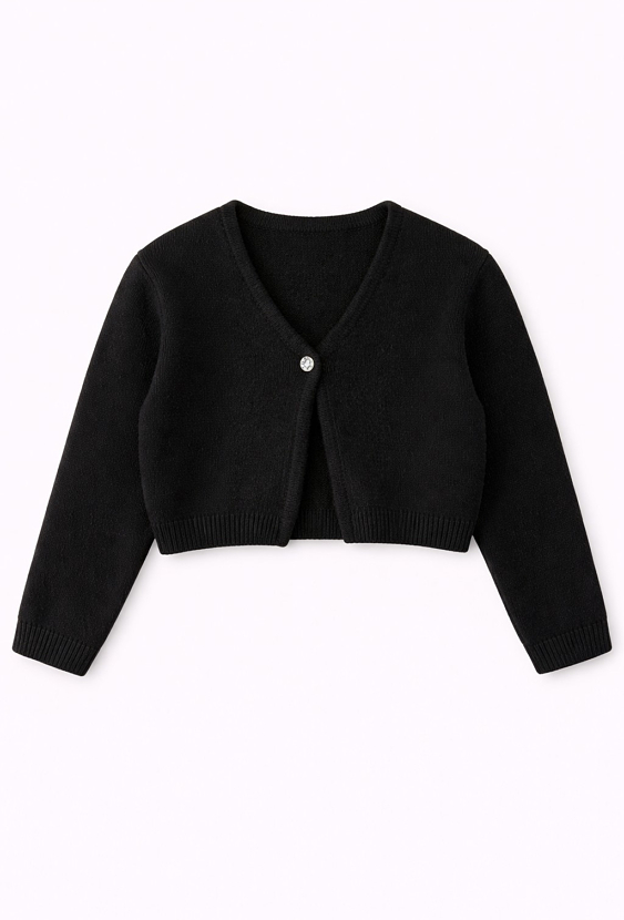 Czarny sweter z dekoltem w serek