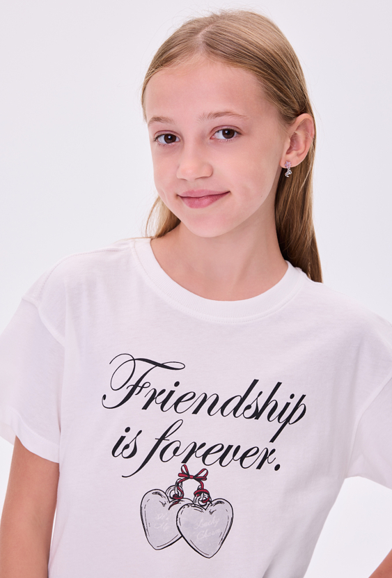 Koszulka dziewczęca z napisem Friendship is Forever