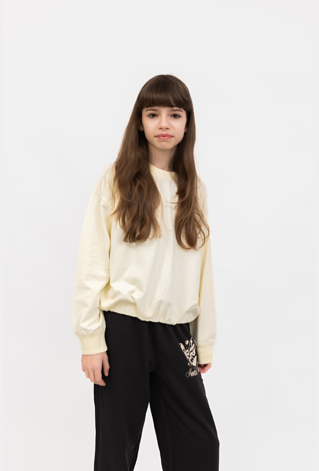 Bluza dziewczęca bombka z opuszczonymi ramionami