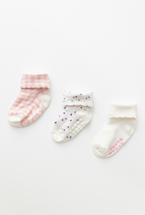 Skarpetki niemowlęce dla dziewczynki 3-pak