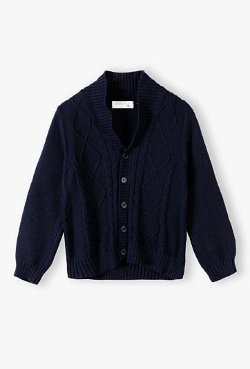 Granatowy sweter chłopięcy