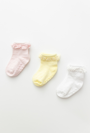 Skarpety niemowlęce dziewczęce 3-pak