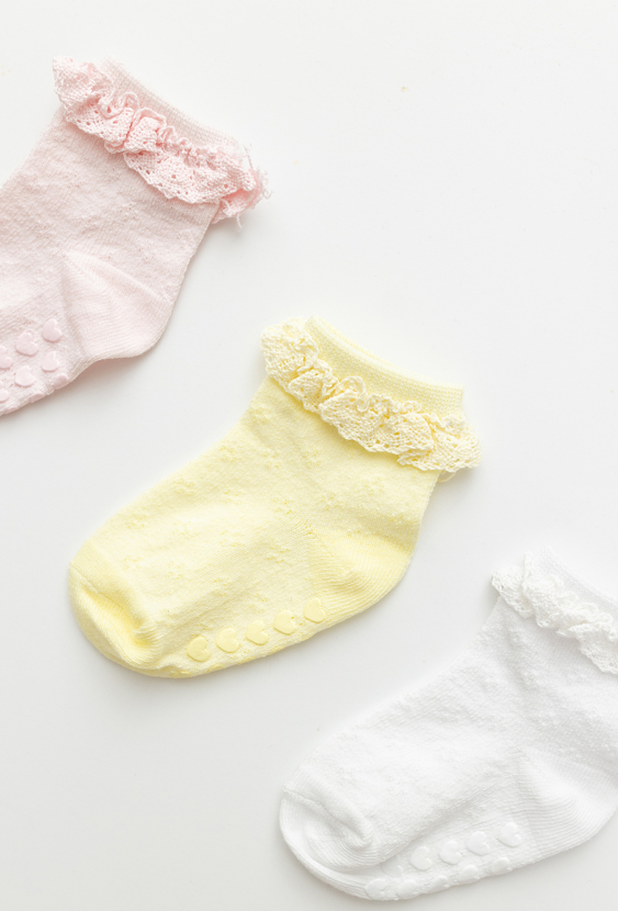 Skarpety niemowlęce dziewczęce 3-pak