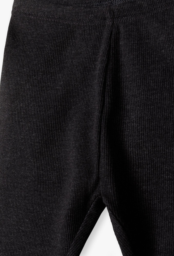 Grafitowe leginsy niemowlęce w prążki - 5.10.15.