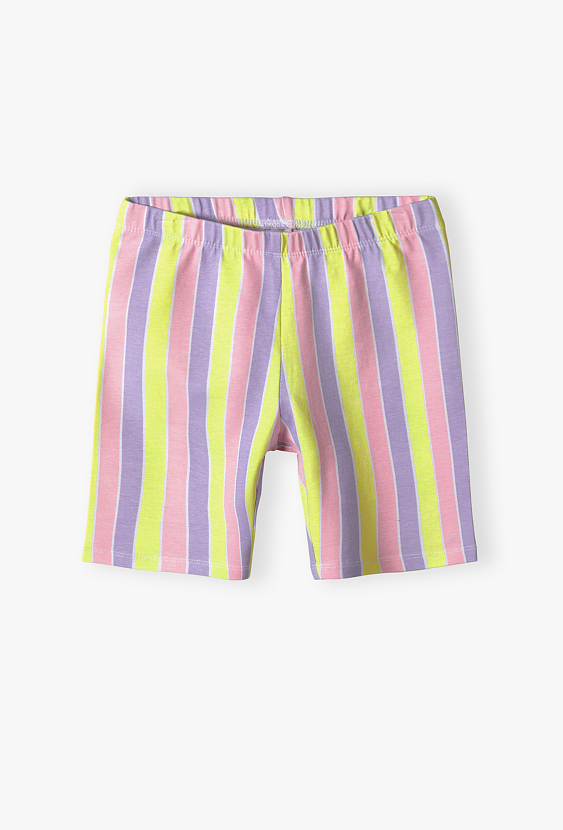 Legginsy w kolorowe paski dla dziewczynki
