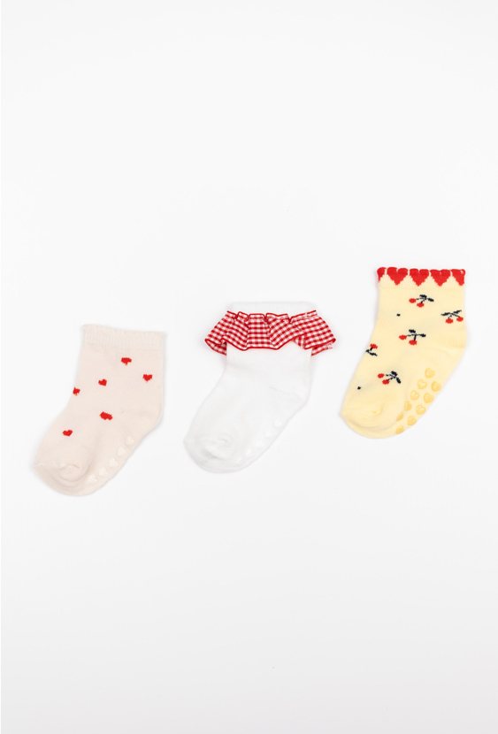 3-pak skarpetek dla niemowlaka dziewczynki