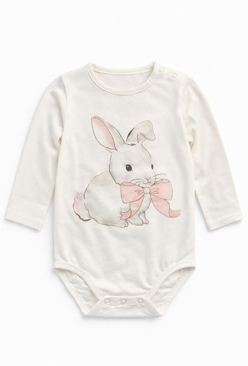 Body niemowlęce z króliczkiem i kokardką