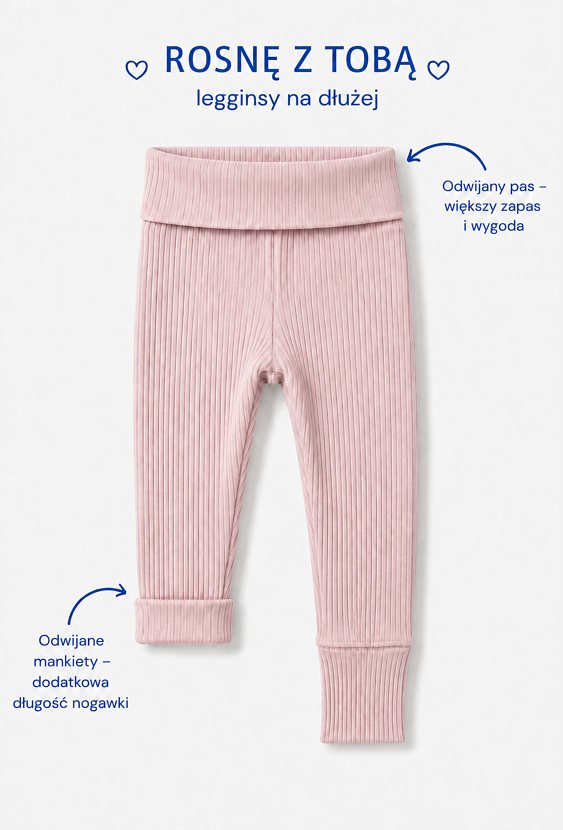 Legginsy niemowlęce grow with me