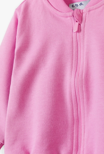 Różowa, rozpinana bluza dresowa dla niemowlaka - 5.10.15.