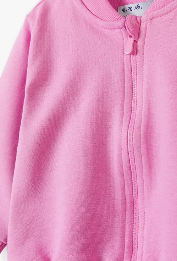 Różowa, rozpinana bluza dresowa dla niemowlaka - 5.10.15.