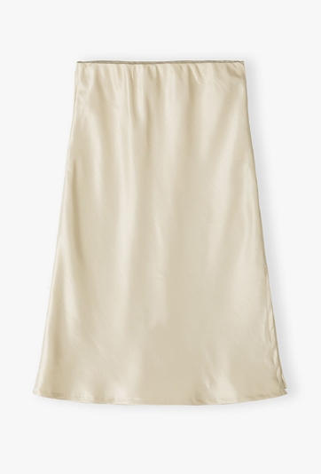 Beżowa atłasowa spódnica dla dziewczynki - Limited Edition