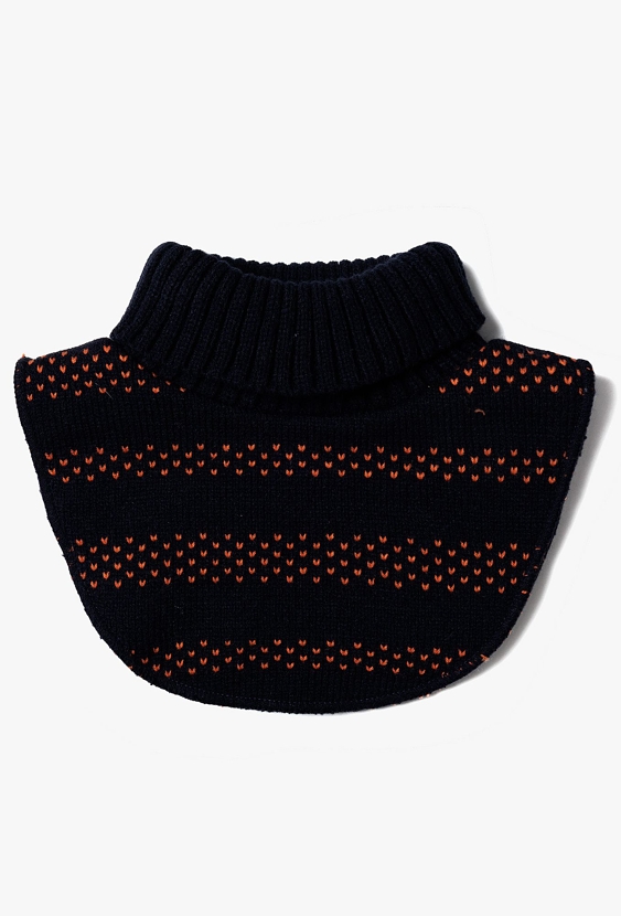 Komin-golf chłopięcy w kropki granatowy