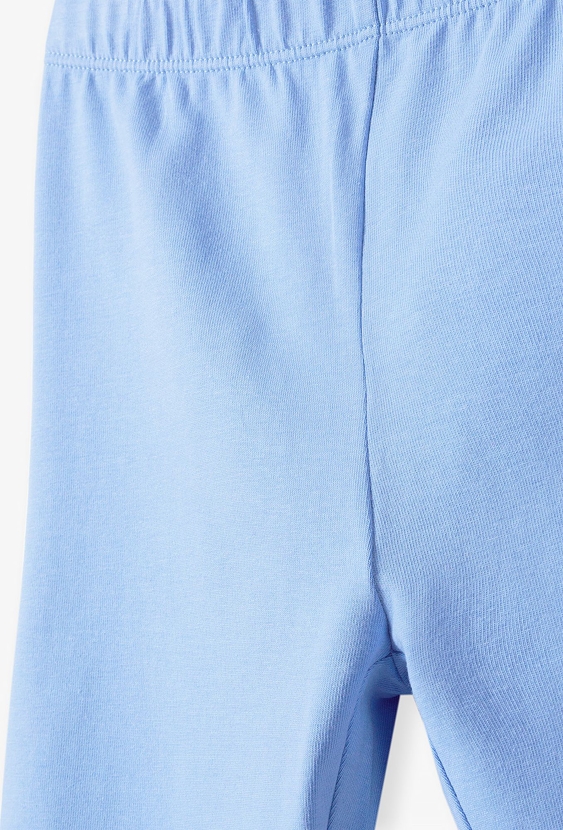 Niebieskie leginsy dziewczęce 3/4 - 5.10.15.