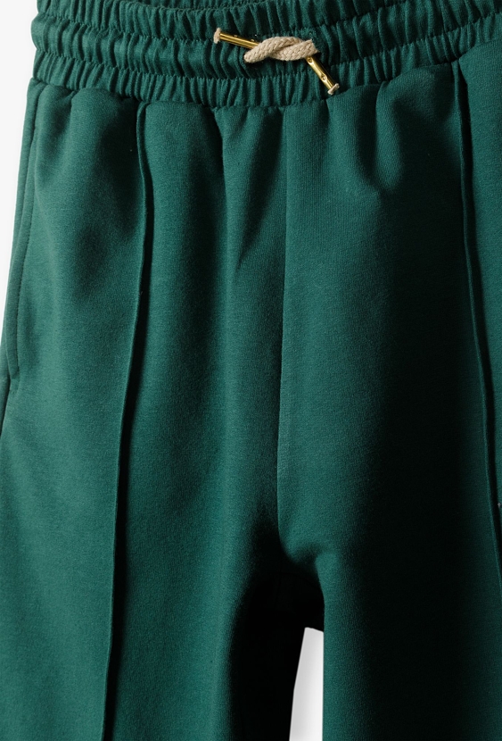 Spodnie dresowe zielone dla dziewczynki