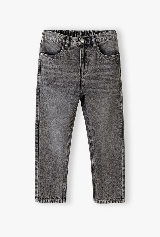 Spodnie jeansowe regular dla chłopca - szare
