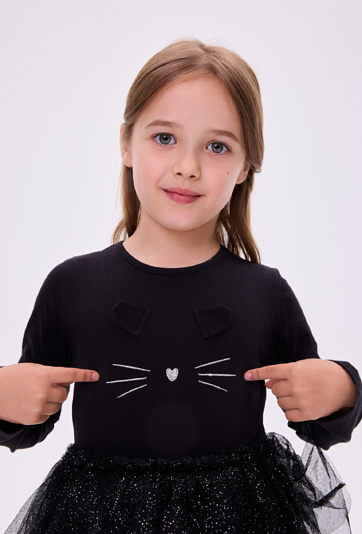 Sukienka dziewczęca z tiulową spódnicą Halloween